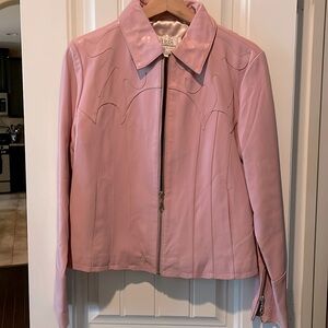 Genuine soft leather vintage short fitted jacket